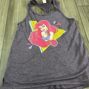 Gray Tank Top with Ariel Graphic